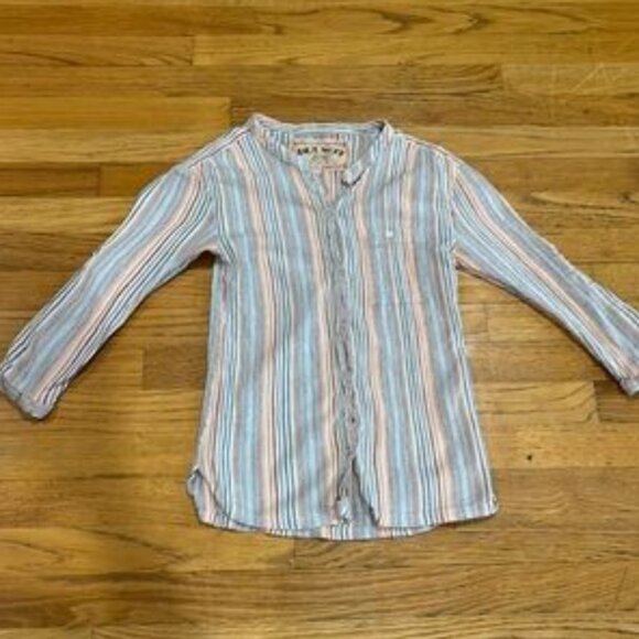 Anthropologie Ana Seff Multicolor Button Down Shirt Roll Up Button Sleeves P - Picture 2 of 8